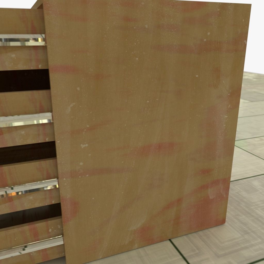 Drawers 3 with bonus objects 3D model_6