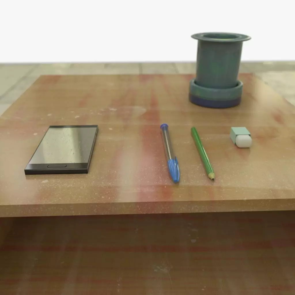 Drawers 3 with bonus objects 3D model_0