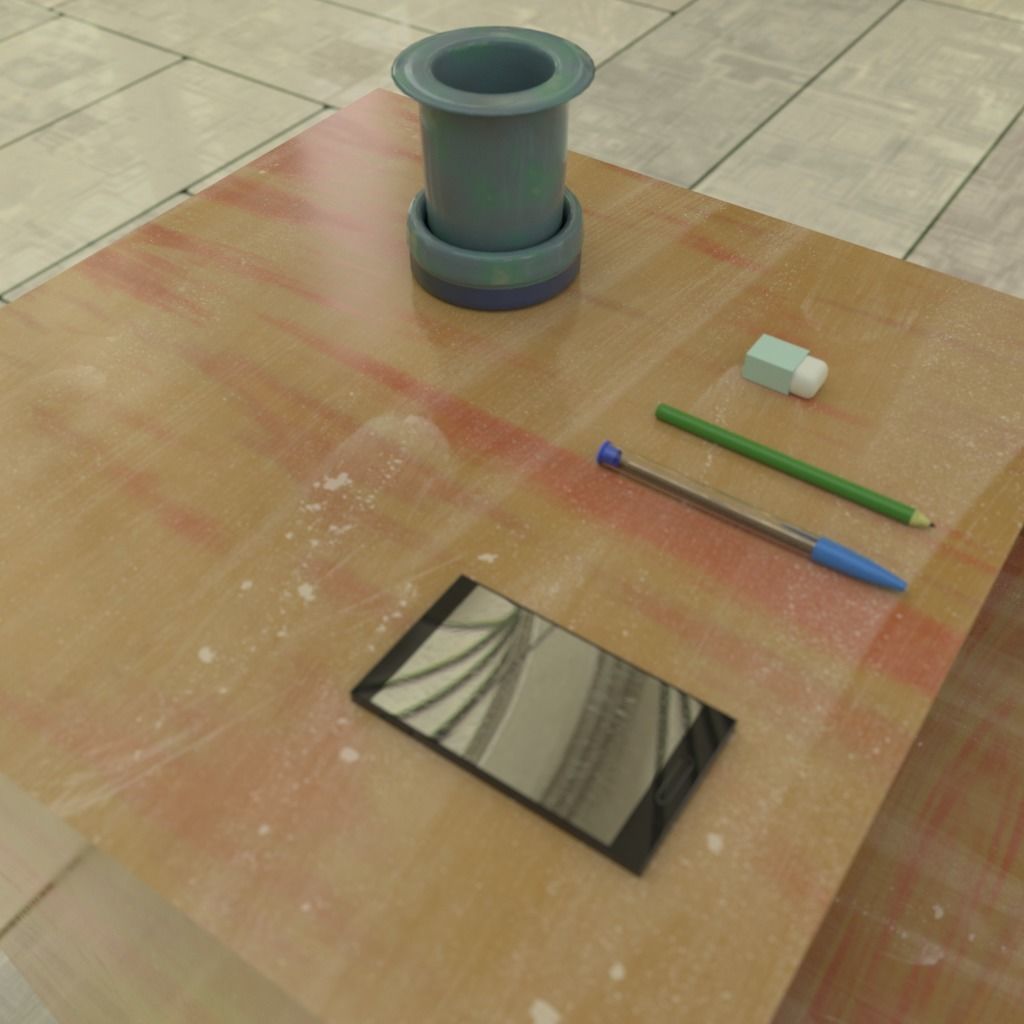 Drawers 3 with bonus objects 3D model_1