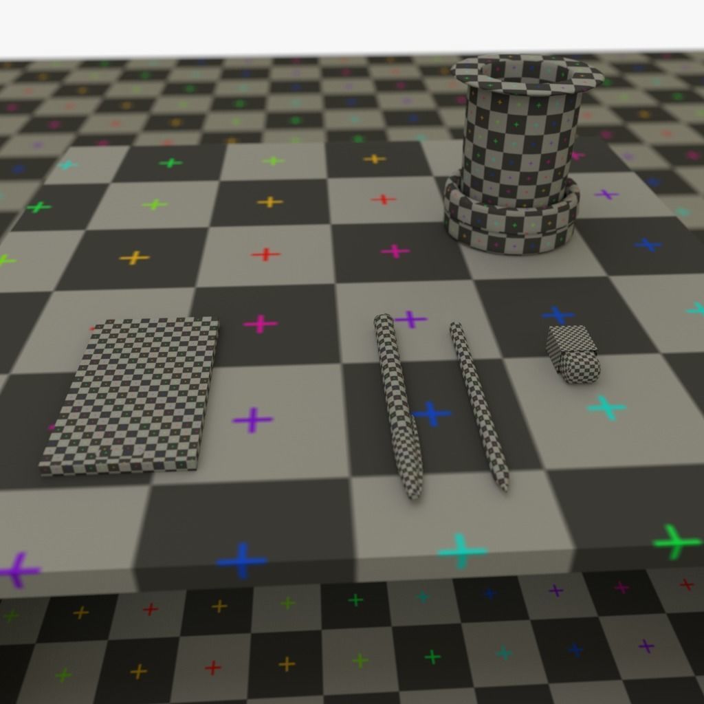 Drawers 3 with bonus objects 3D model_9