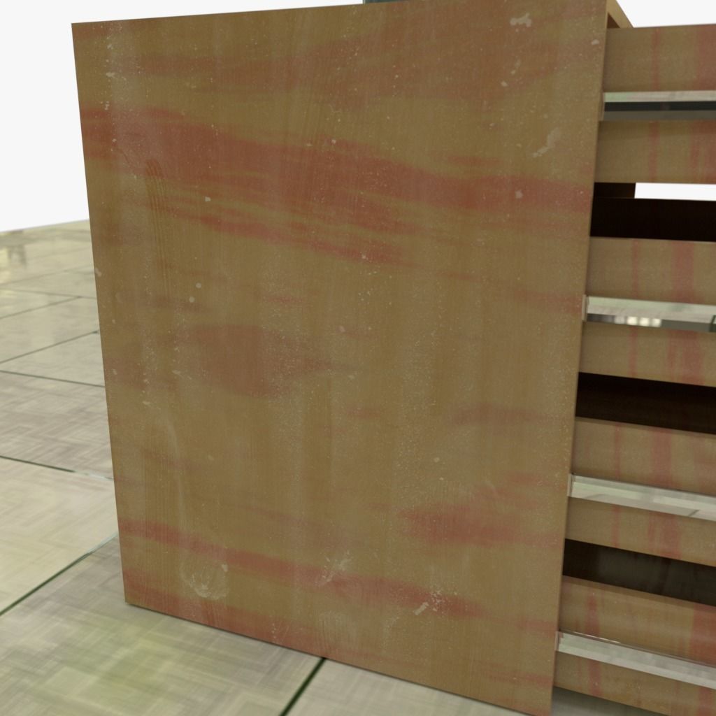 Drawers 3 with bonus objects 3D model_5