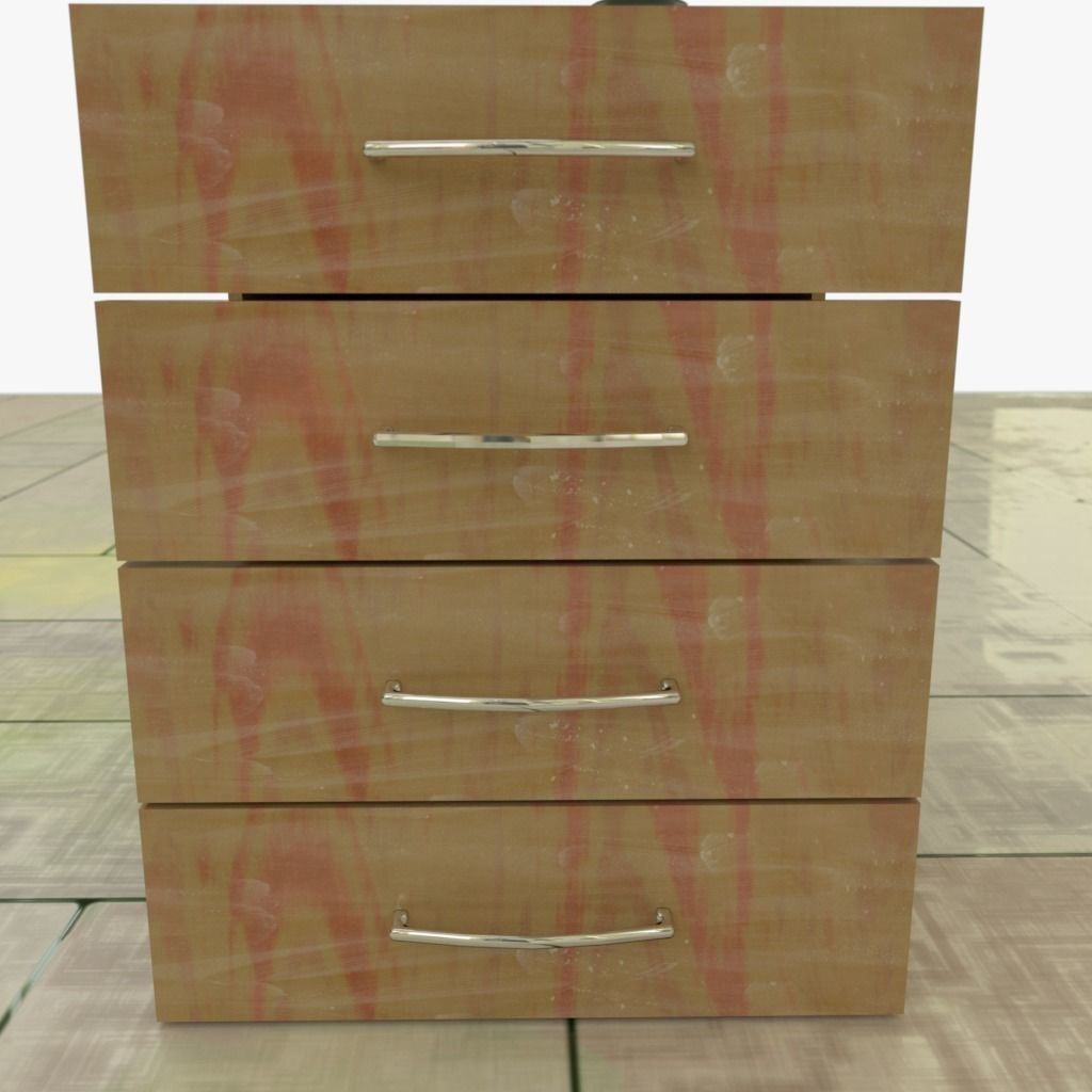 Drawers 3 with bonus objects 3D model_4