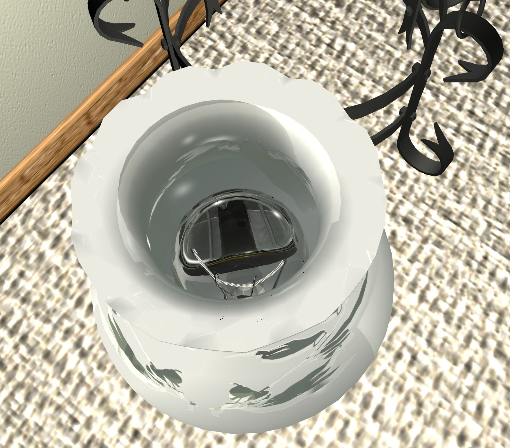 Wrought-iron chandelier 3D model_4