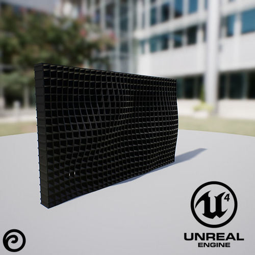 Waving Wall Panel A Low-poly 3D model