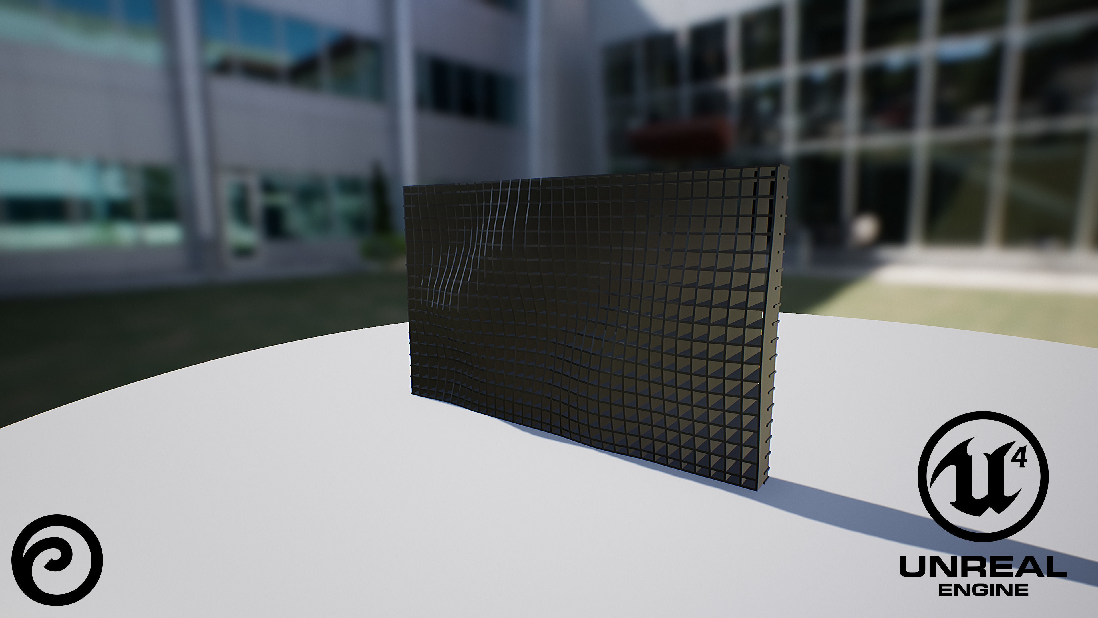 Waving Wall Panel A Low-poly 3D model_7