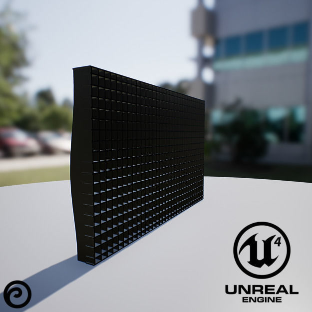 Waving Wall Panel A Low-poly 3D model_2