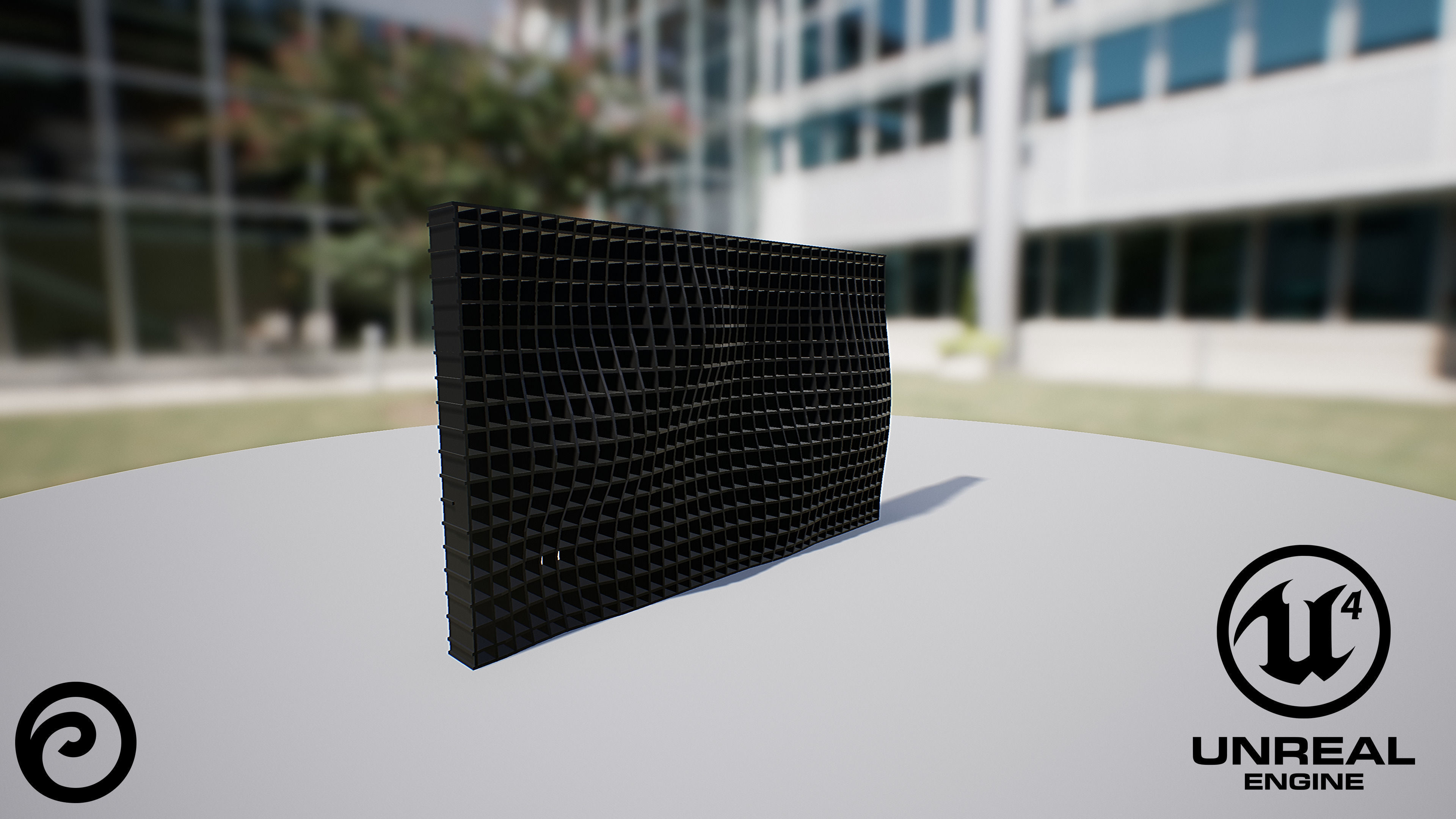 Waving Wall Panel A Low-poly 3D model_5