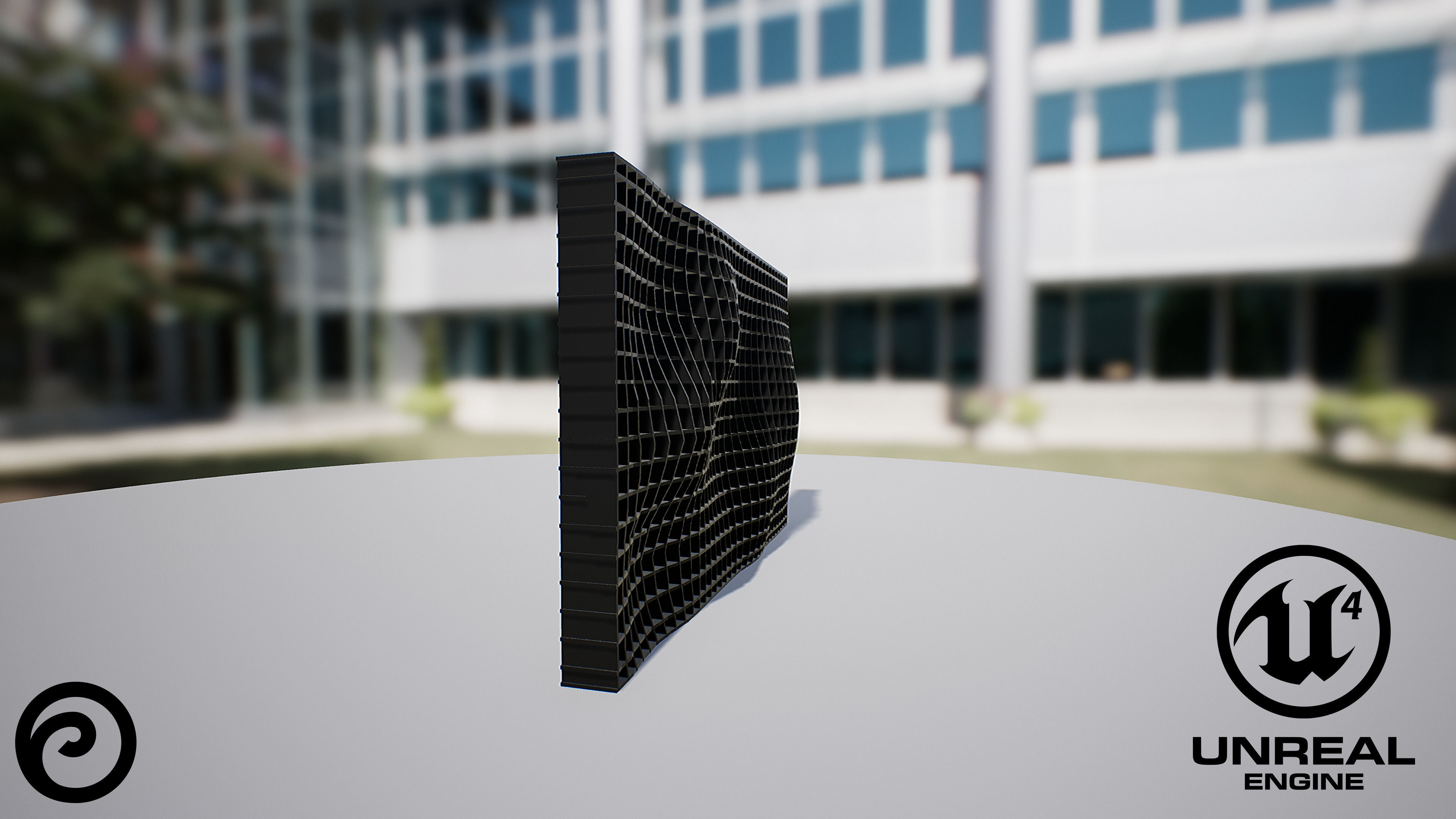 Waving Wall Panel A Low-poly 3D model_4