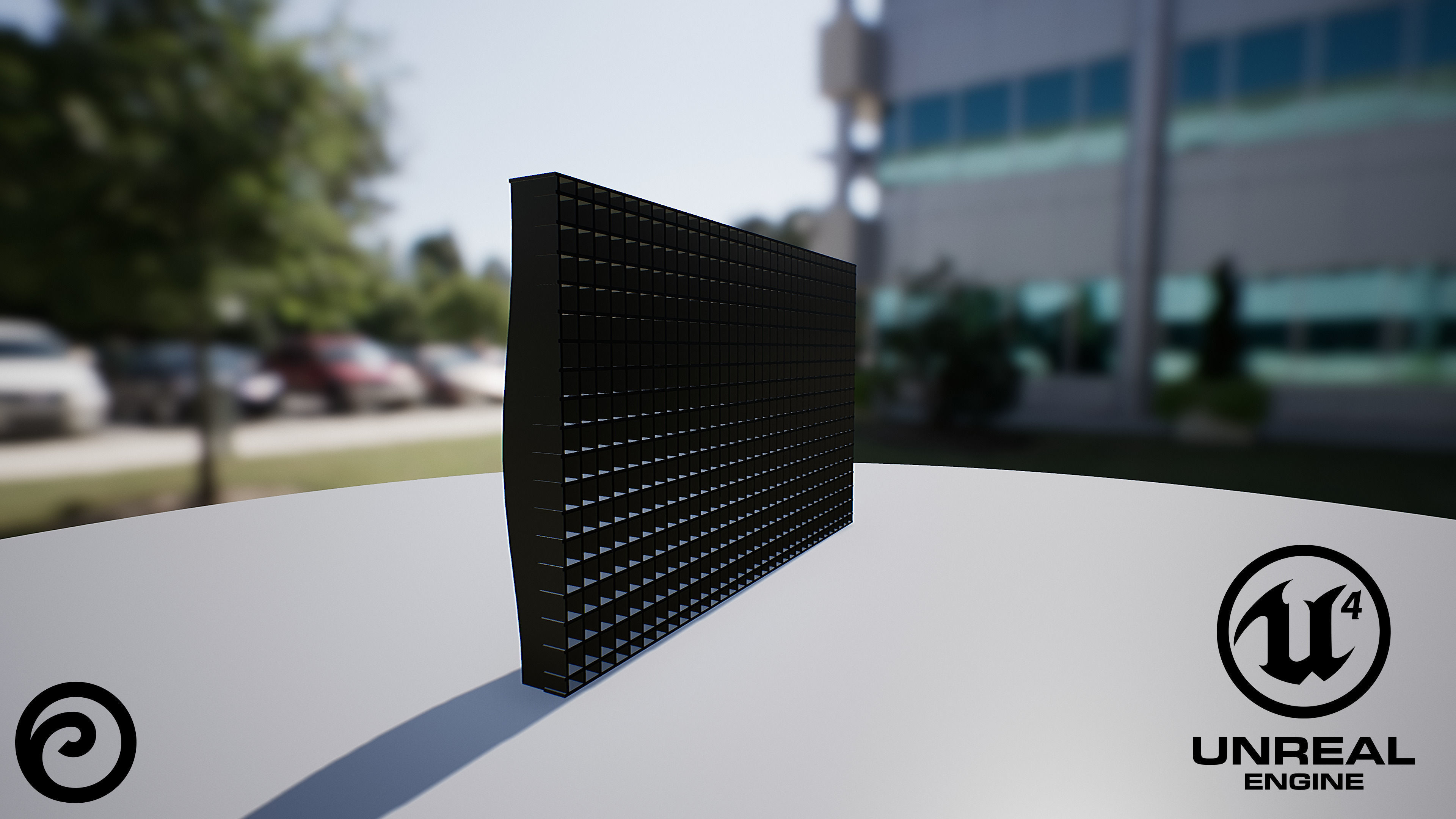 Waving Wall Panel A Low-poly 3D model_6