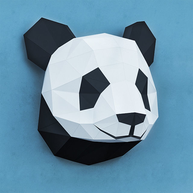  PANDAS PAPER HEAD 3D model_6