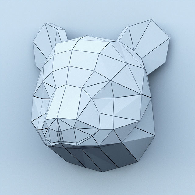  PANDAS PAPER HEAD 3D model_7