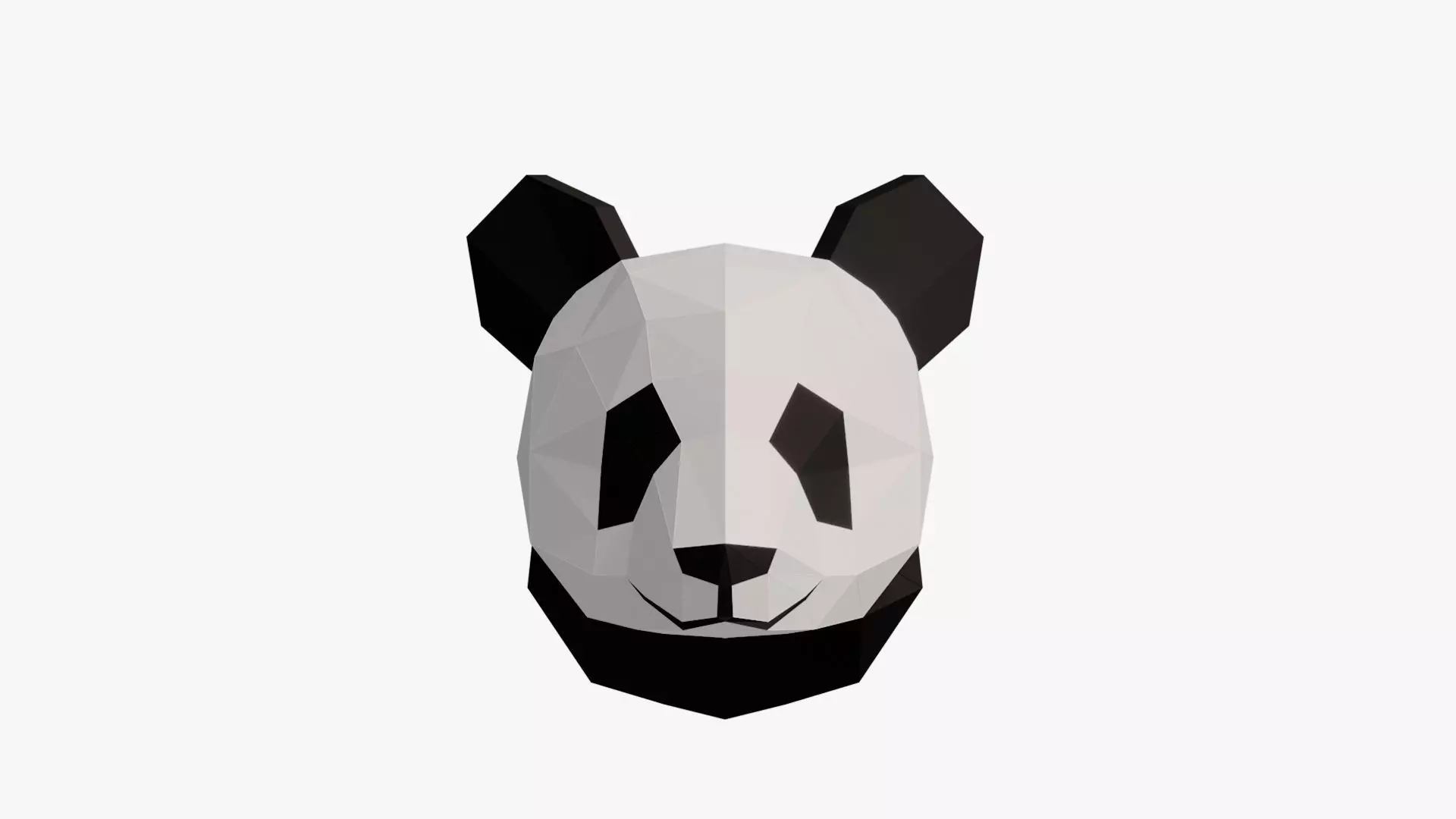  PANDAS PAPER HEAD 3D model_0