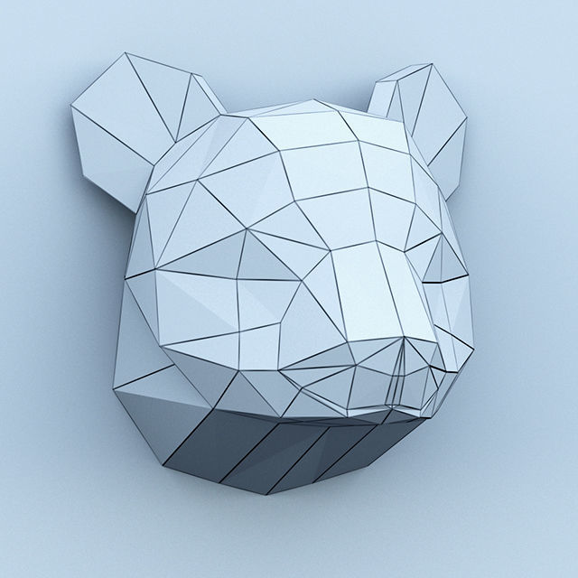  PANDAS PAPER HEAD 3D model_8