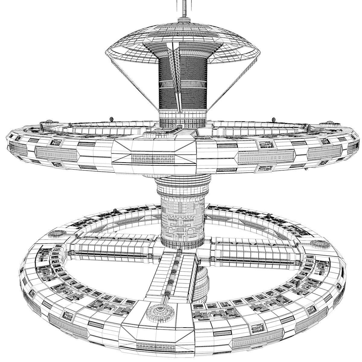 Space station  3D model_8