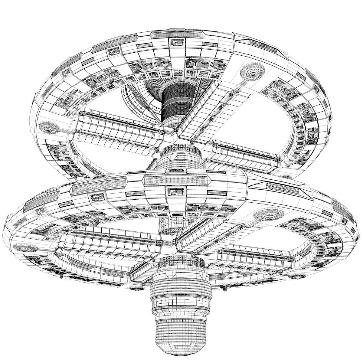Space station  3D model_10