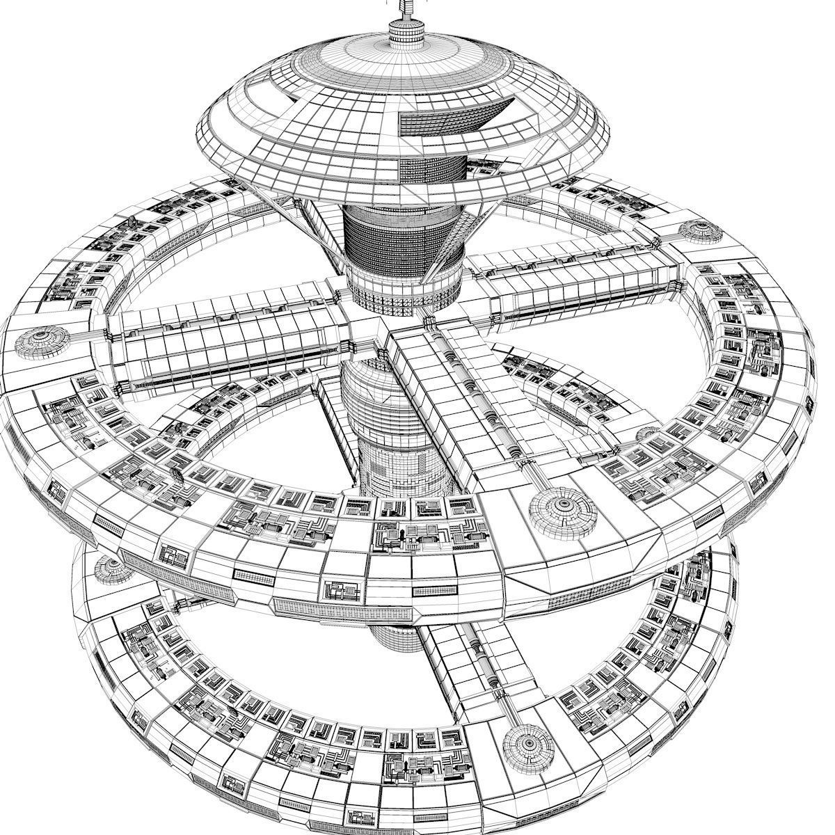Space station  3D model_9