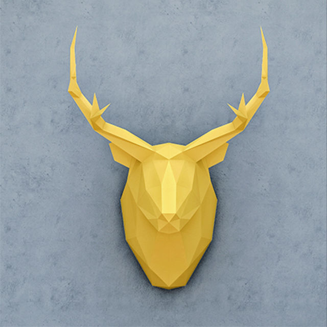 DEER PAPER HEAD 3D model_3