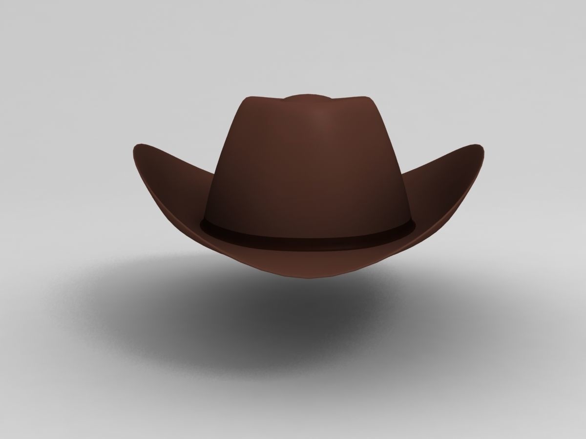 Cowboy Hat Low-poly 3D model_4