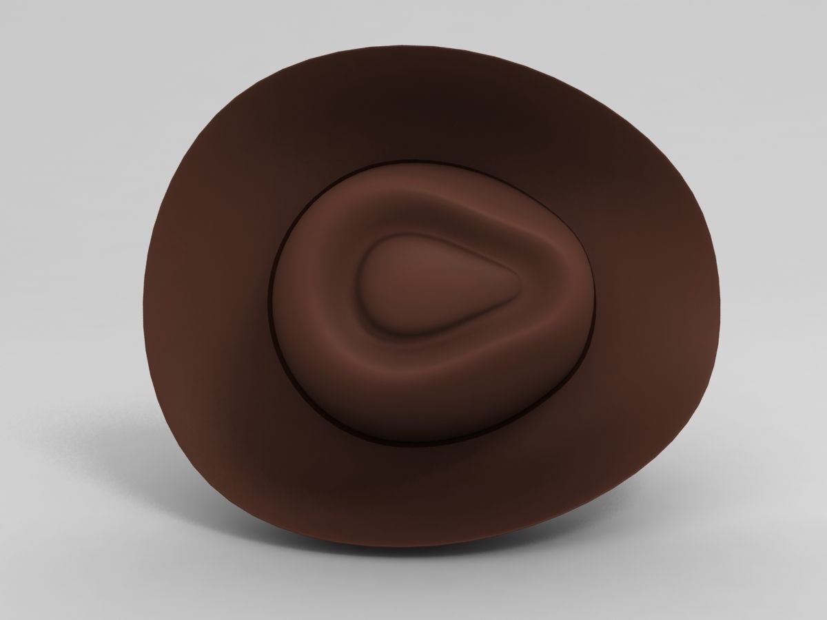 Cowboy Hat Low-poly 3D model_6