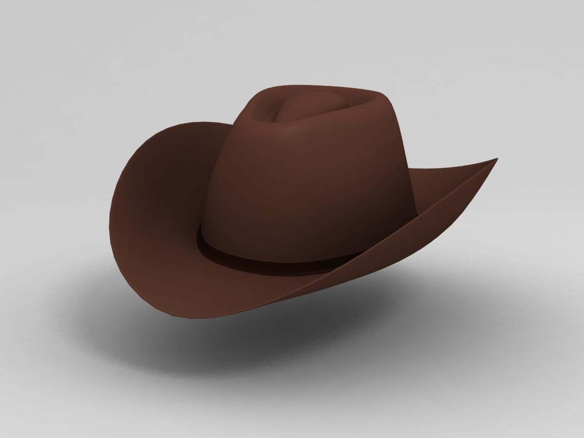Cowboy Hat Low-poly 3D model_1