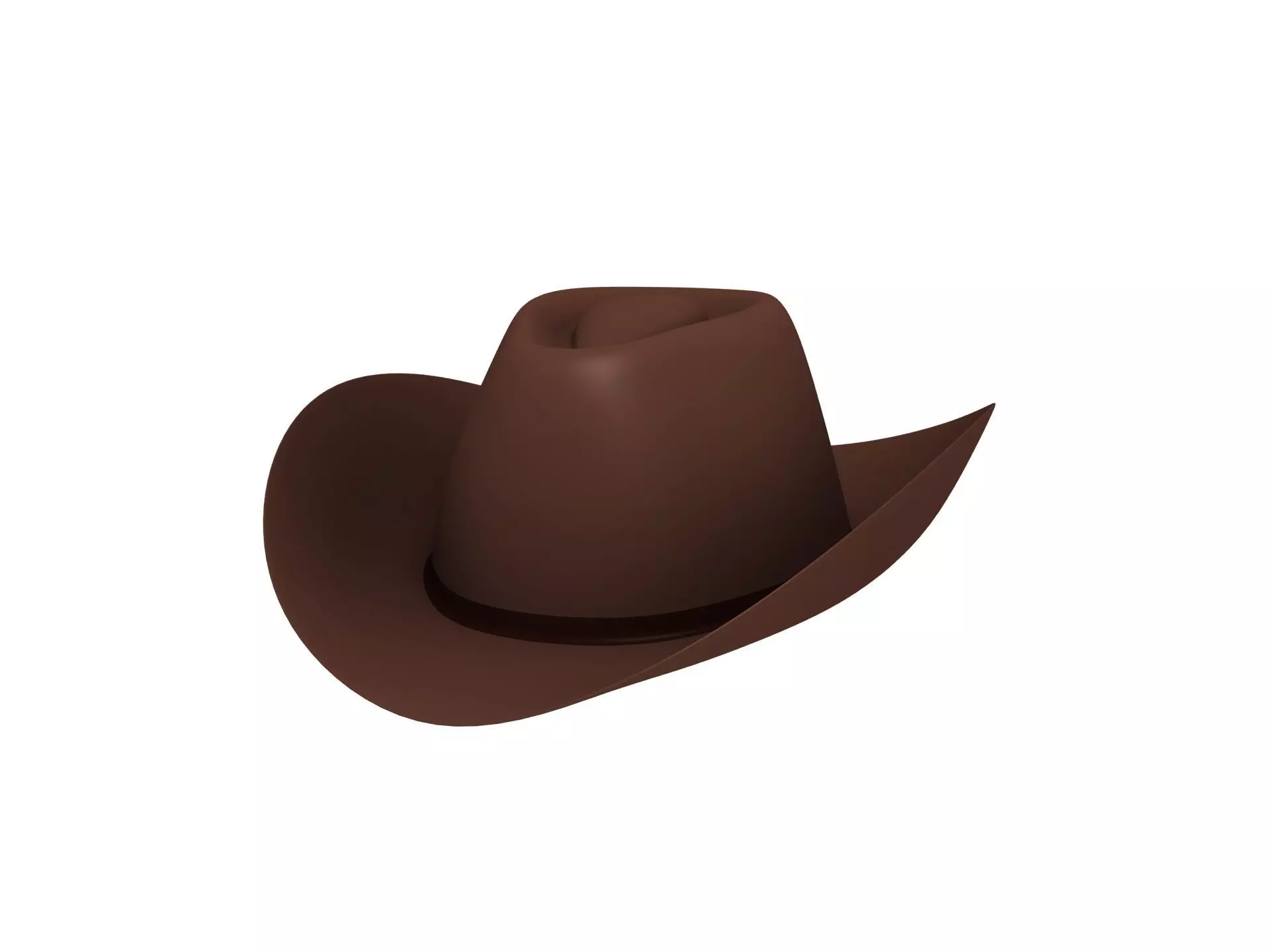 Cowboy Hat Low-poly 3D model_0