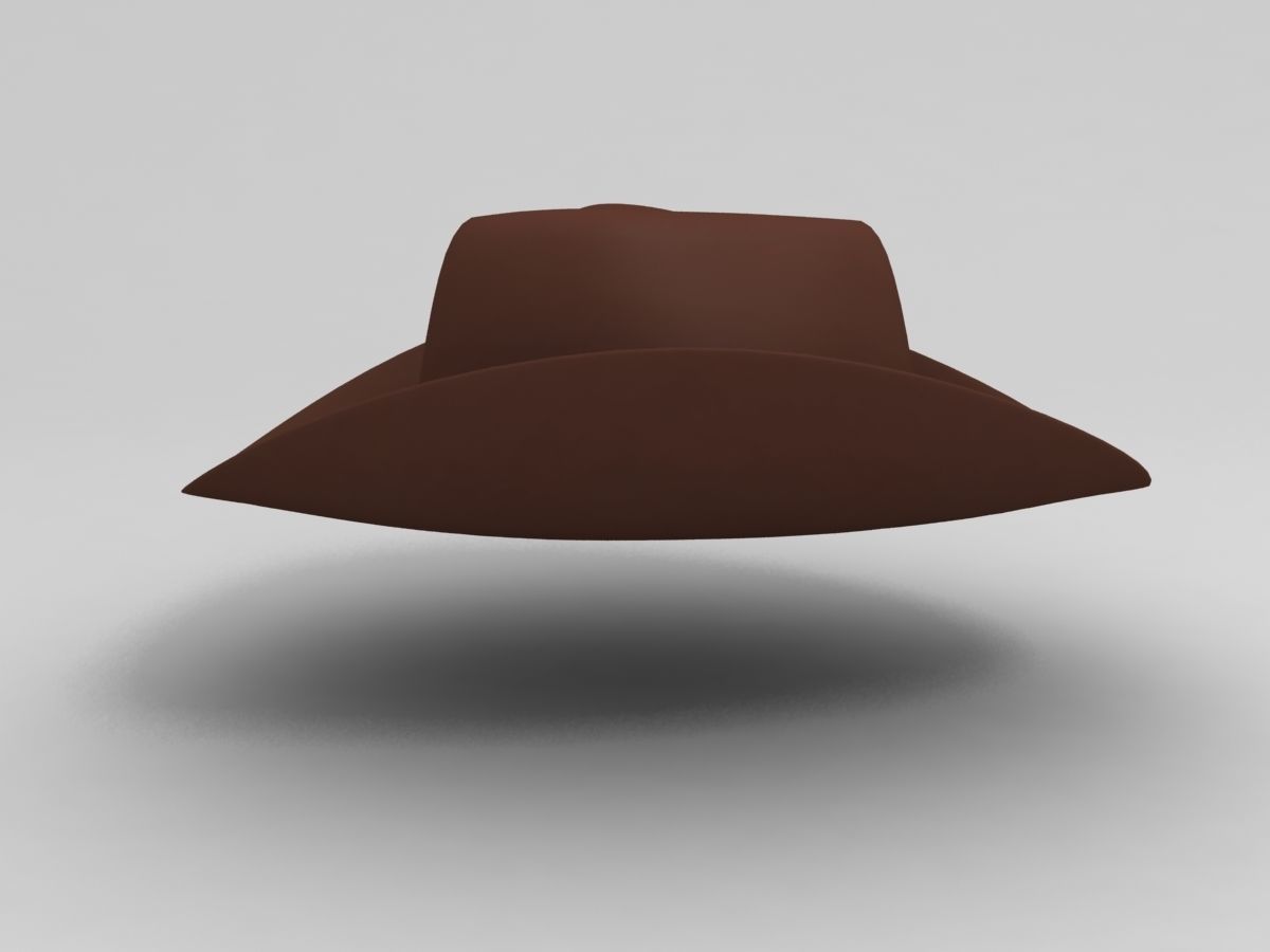 Cowboy Hat Low-poly 3D model_5