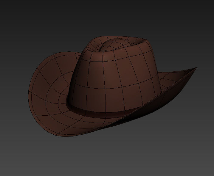 Cowboy Hat Low-poly 3D model_3