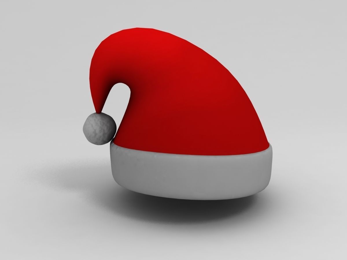 Santa Hat Low-poly 3D model_5