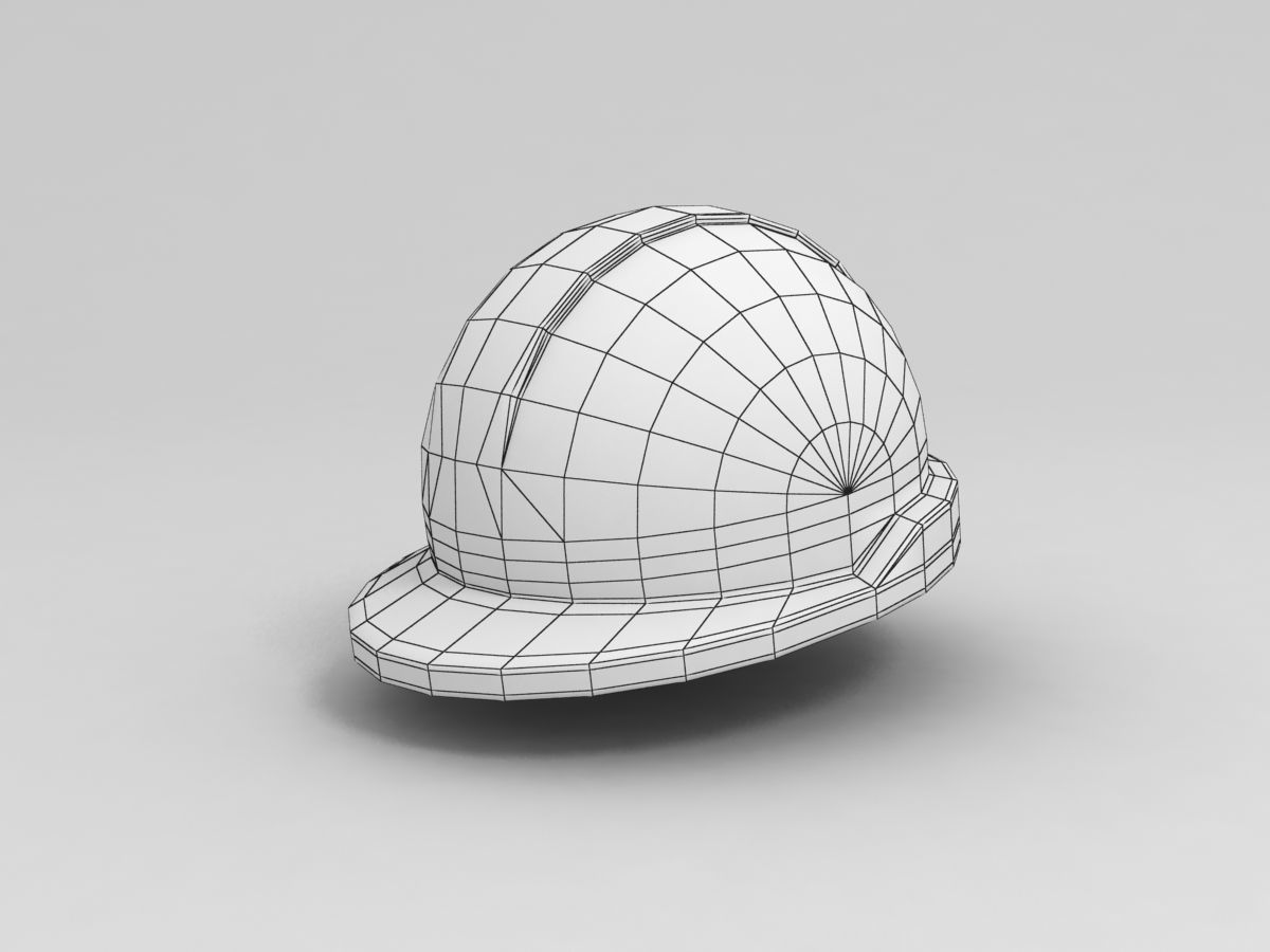 Engineer Helmet Low-poly 3D model_2