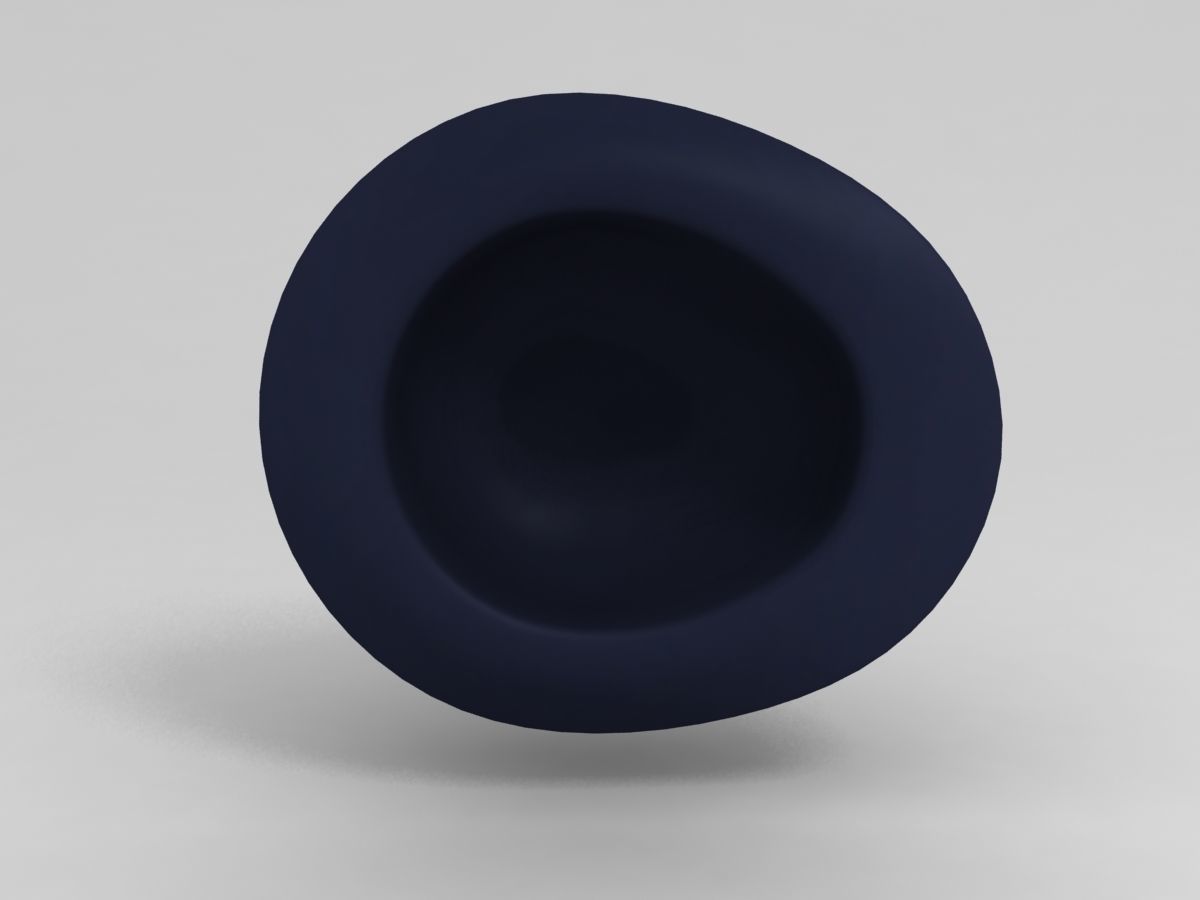 Hat Model fedora Low-poly 3D model_6