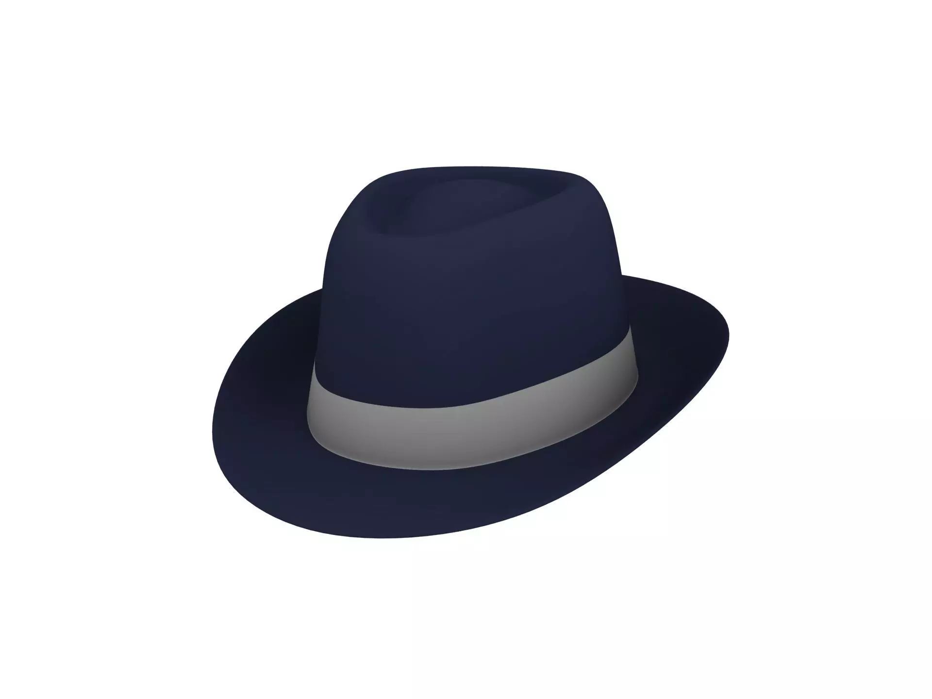 Hat Model fedora Low-poly 3D model_0