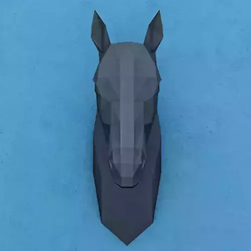 HORSE PAPER HEAD 3D model