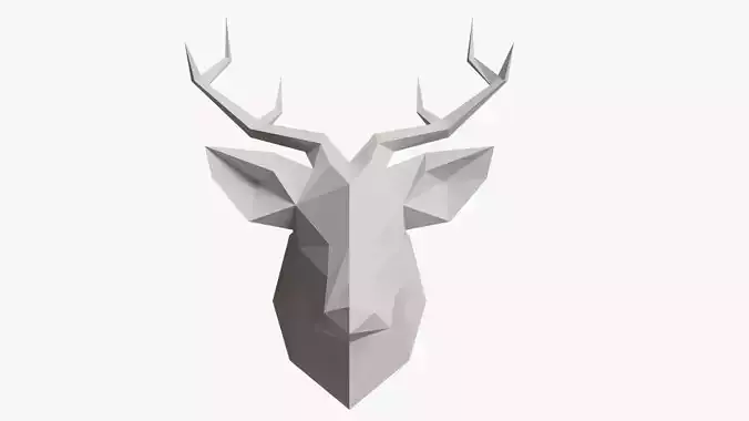 SMOLL DEER PAPER HEAD 3D model