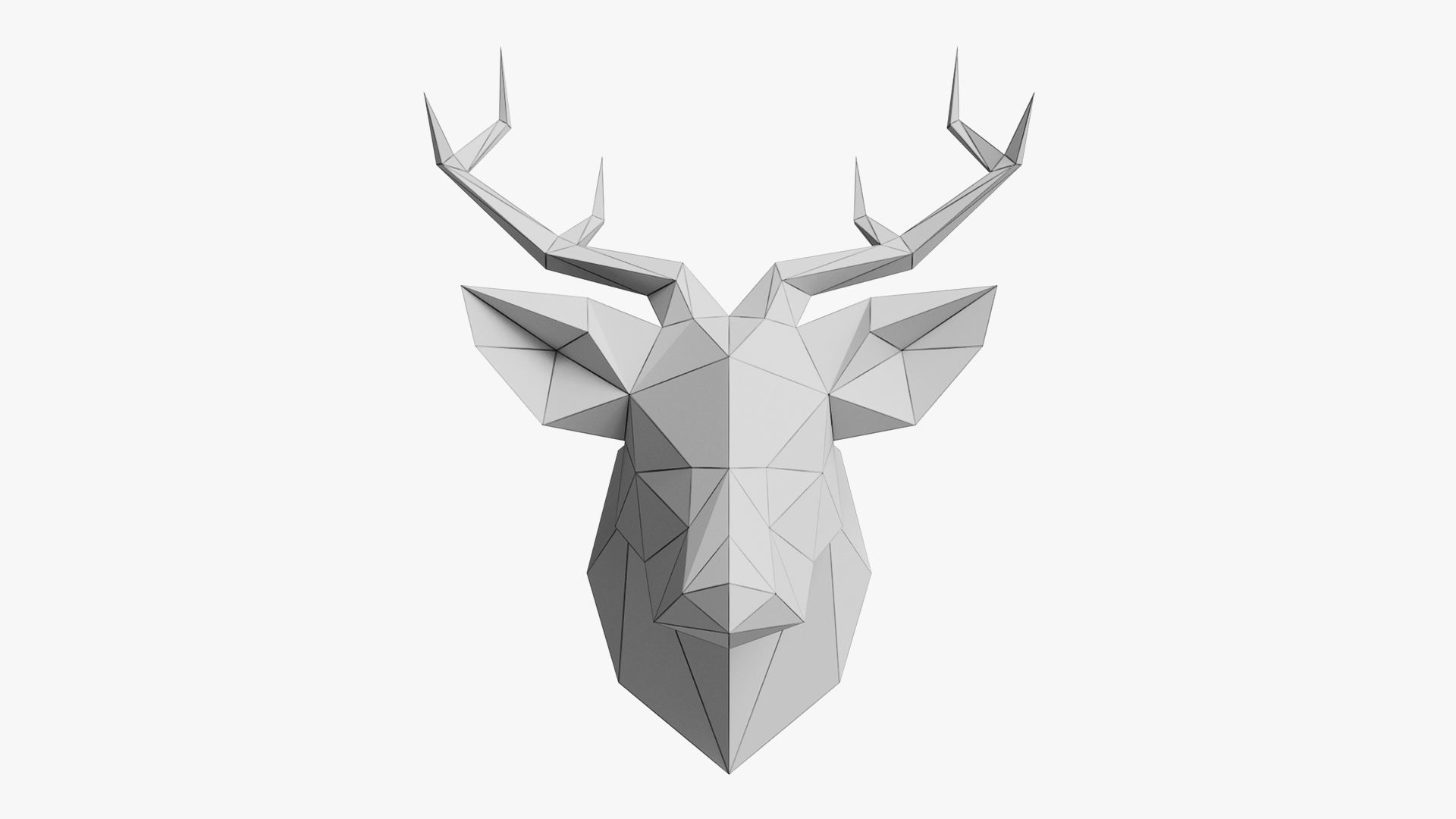 SMOLL DEER PAPER HEAD 3D model_6