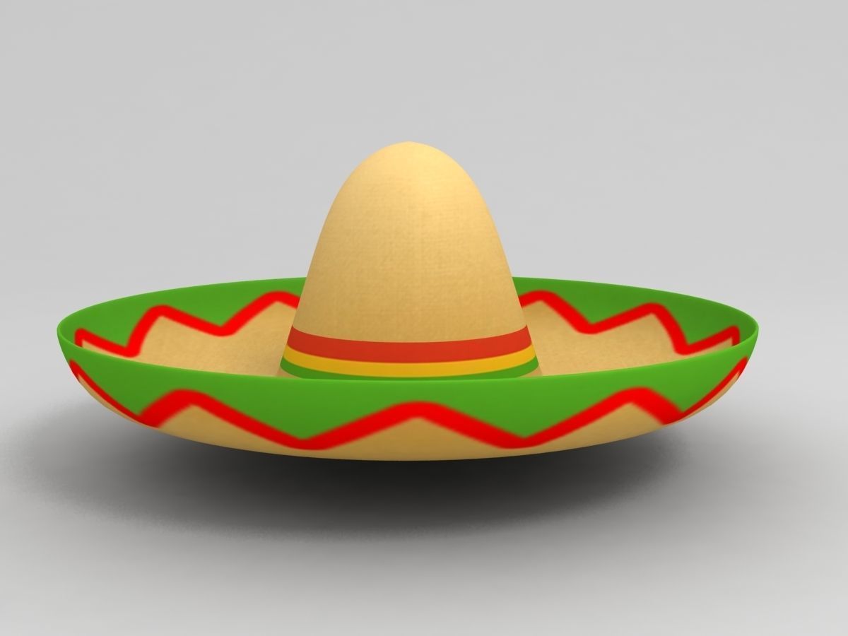 Mexican Hat Low-poly 3D model_1
