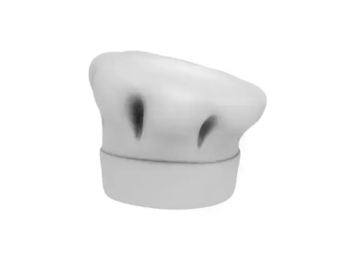 Chef Hat Low-poly 3D model