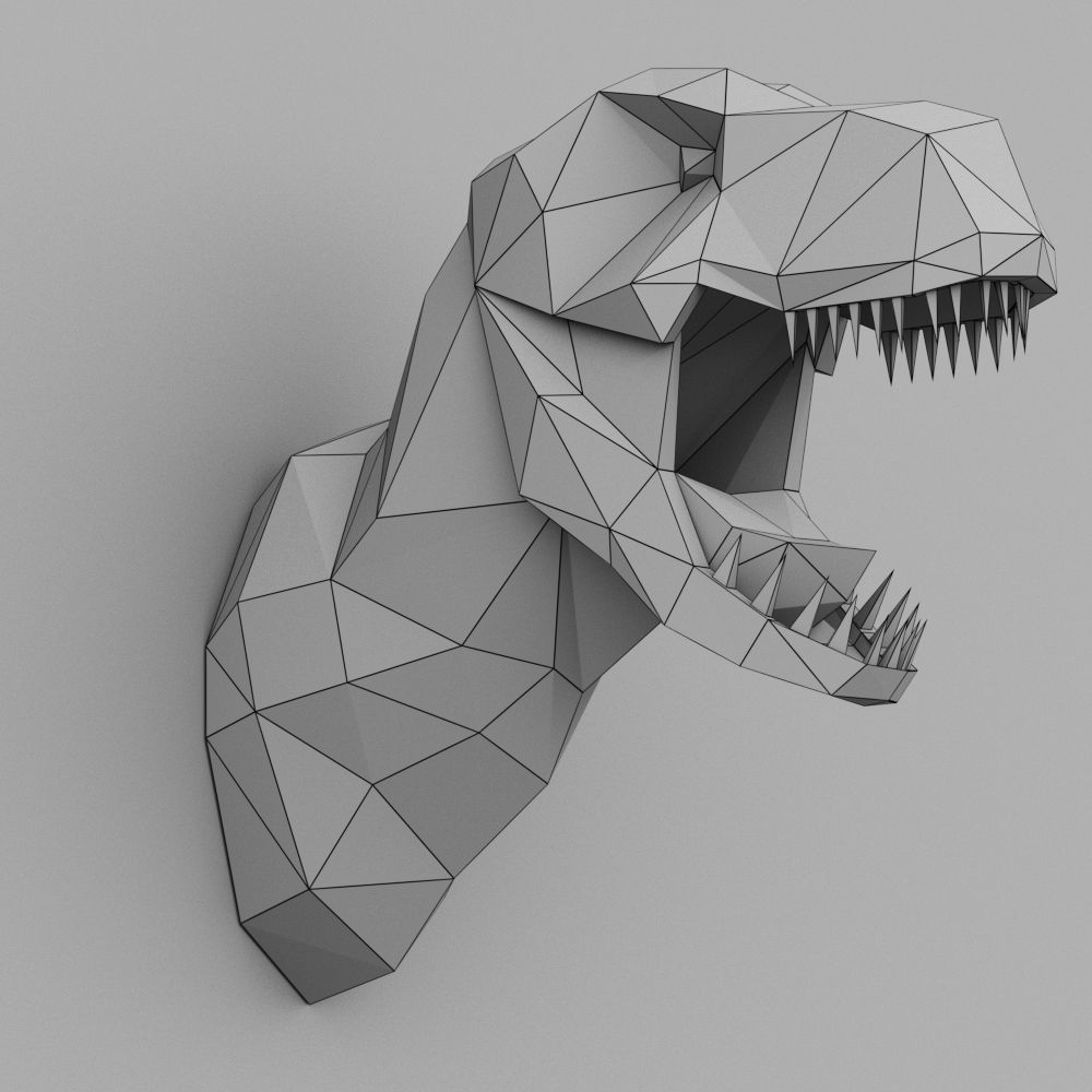 DRACON PAPER HEAD 3D model_3