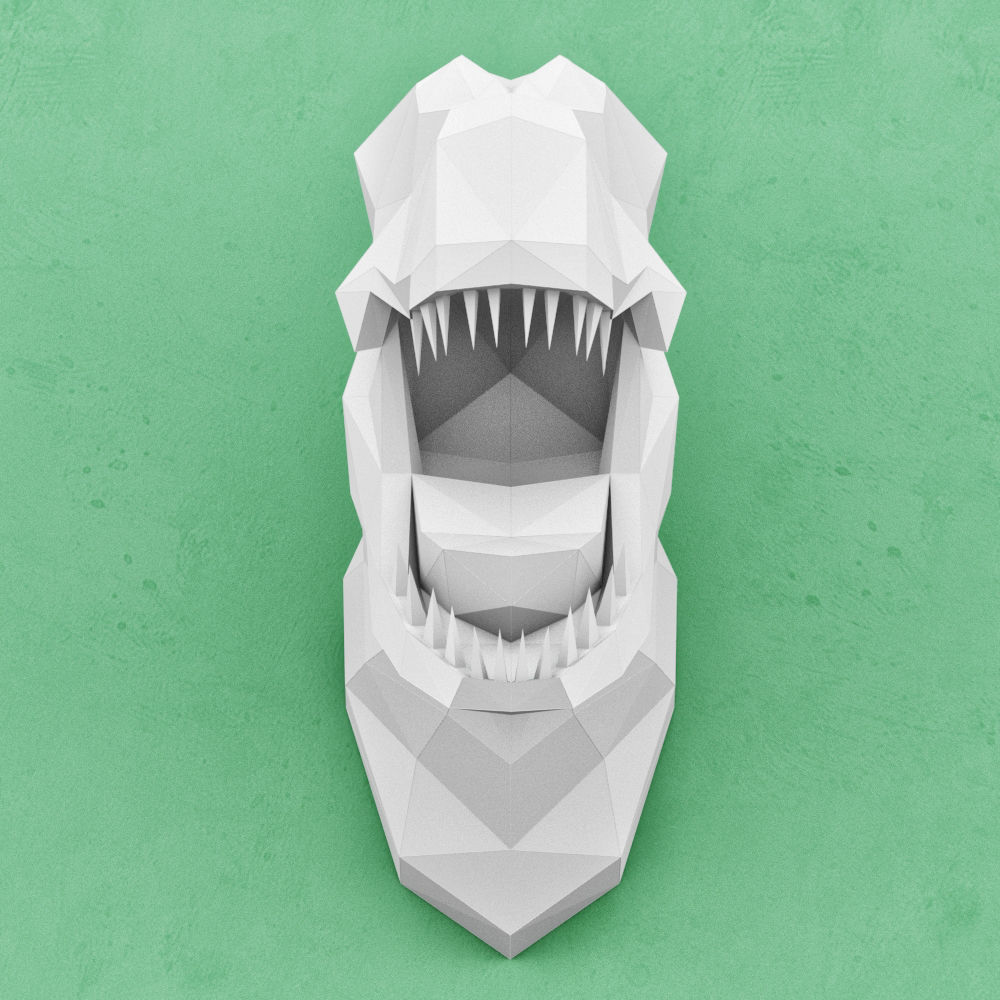 DRACON PAPER HEAD 3D model_1
