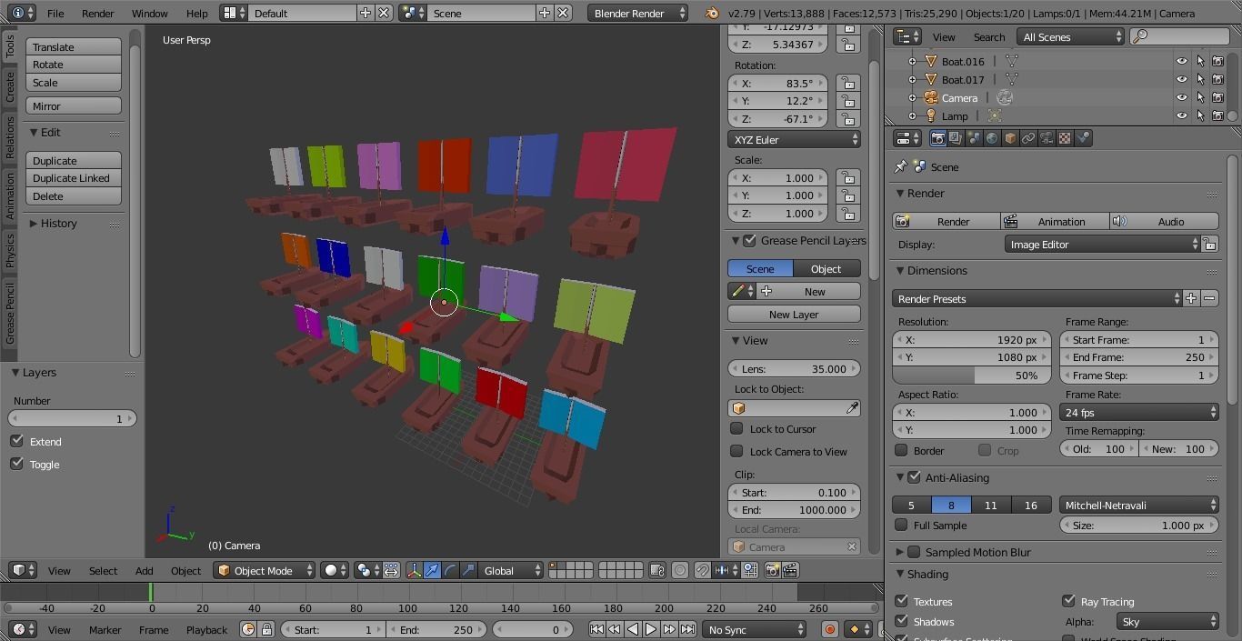 Collection of 18 LowPoly Animated GameReady boat models Low-poly 3D model_7
