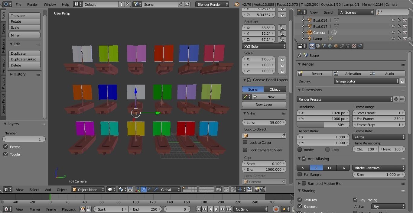 Collection of 18 LowPoly Animated GameReady boat models Low-poly 3D model_4