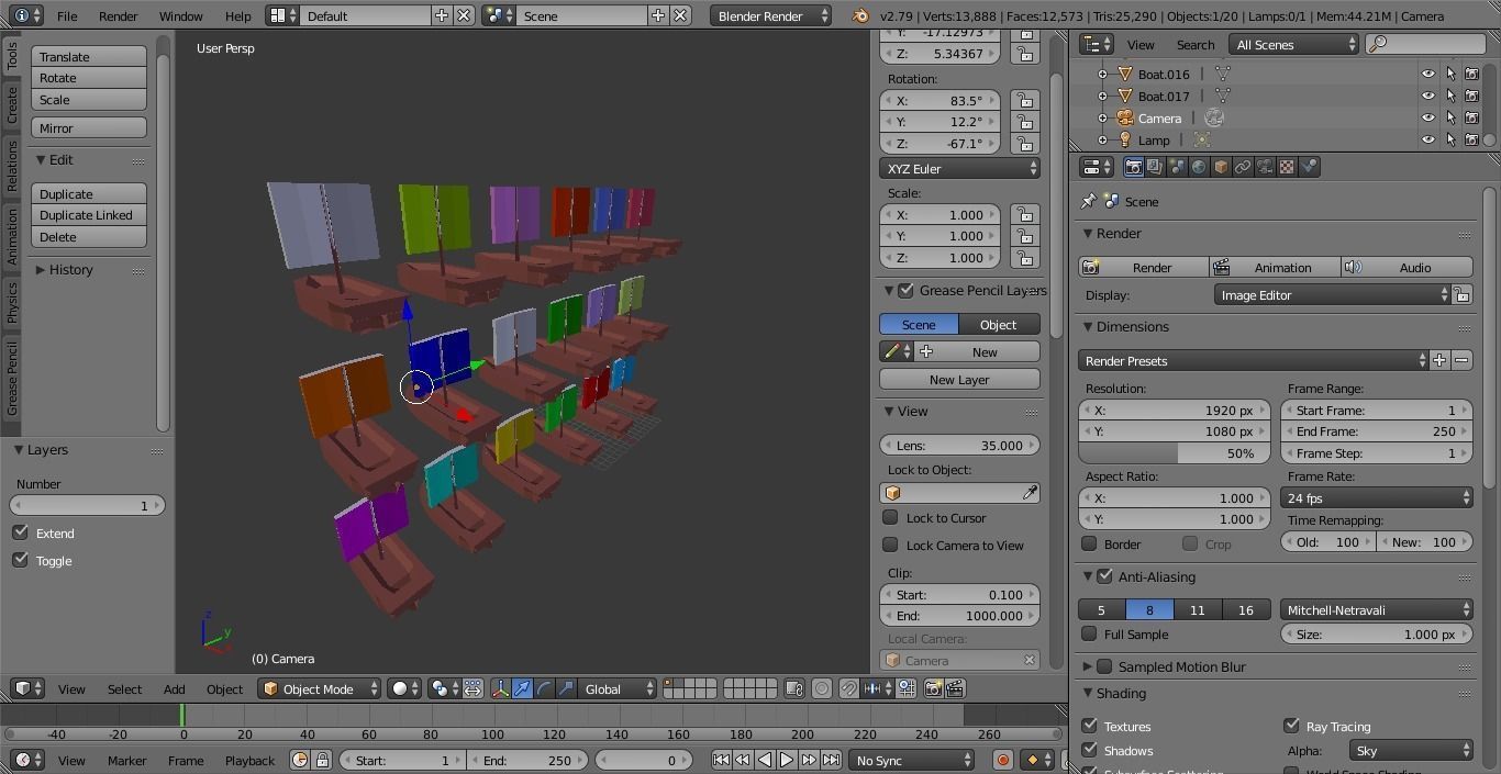 Collection of 18 LowPoly Animated GameReady boat models Low-poly 3D model_3