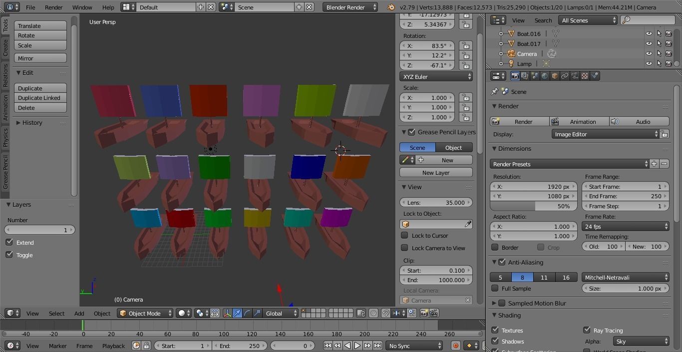 Collection of 18 LowPoly Animated GameReady boat models Low-poly 3D model_5
