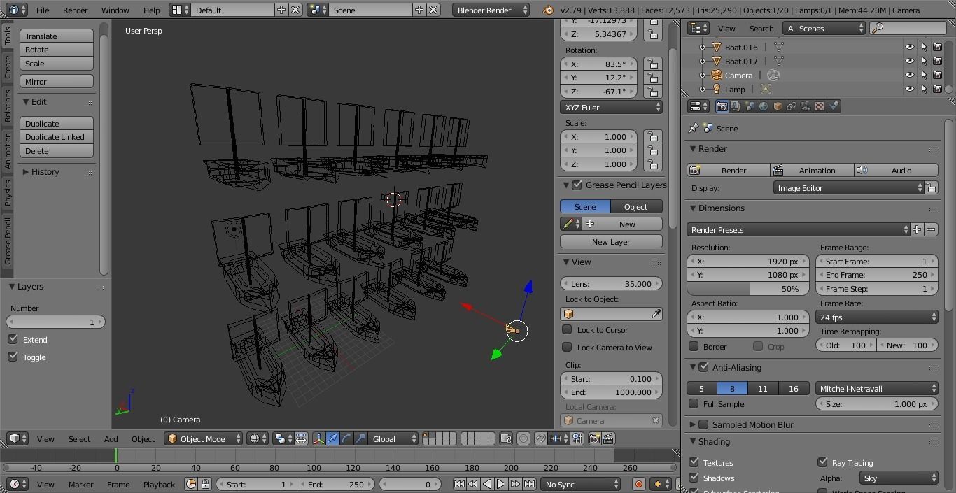 Collection of 18 LowPoly Animated GameReady boat models Low-poly 3D model_10