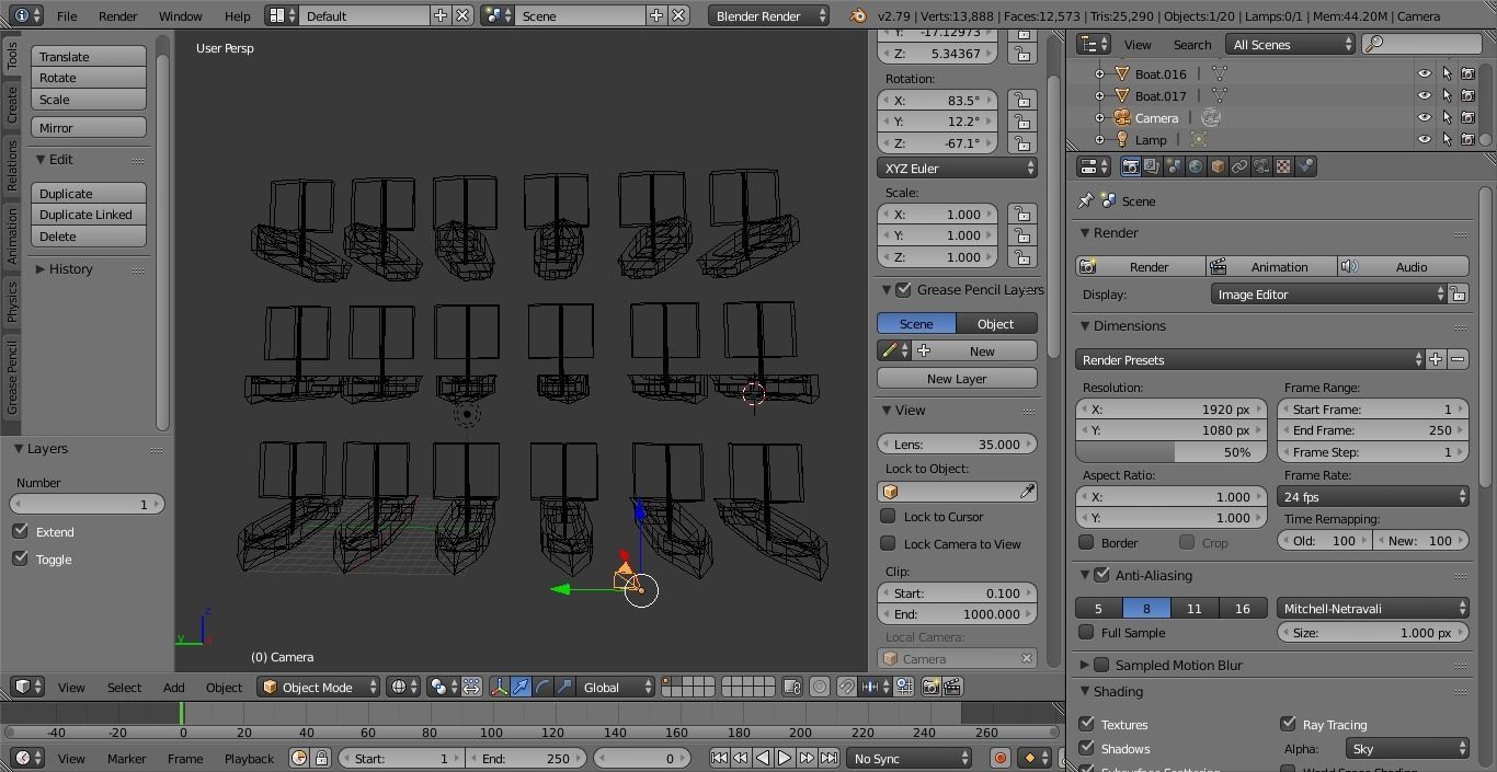 Collection of 18 LowPoly Animated GameReady boat models Low-poly 3D model_9