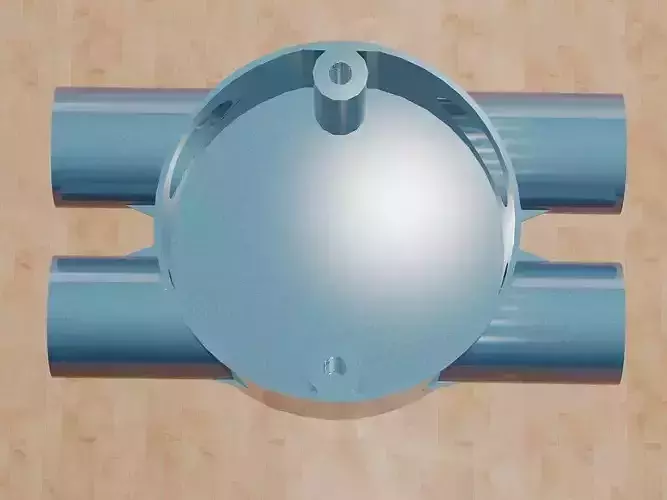 Twin Through Conduit Box-20mm 3D print model