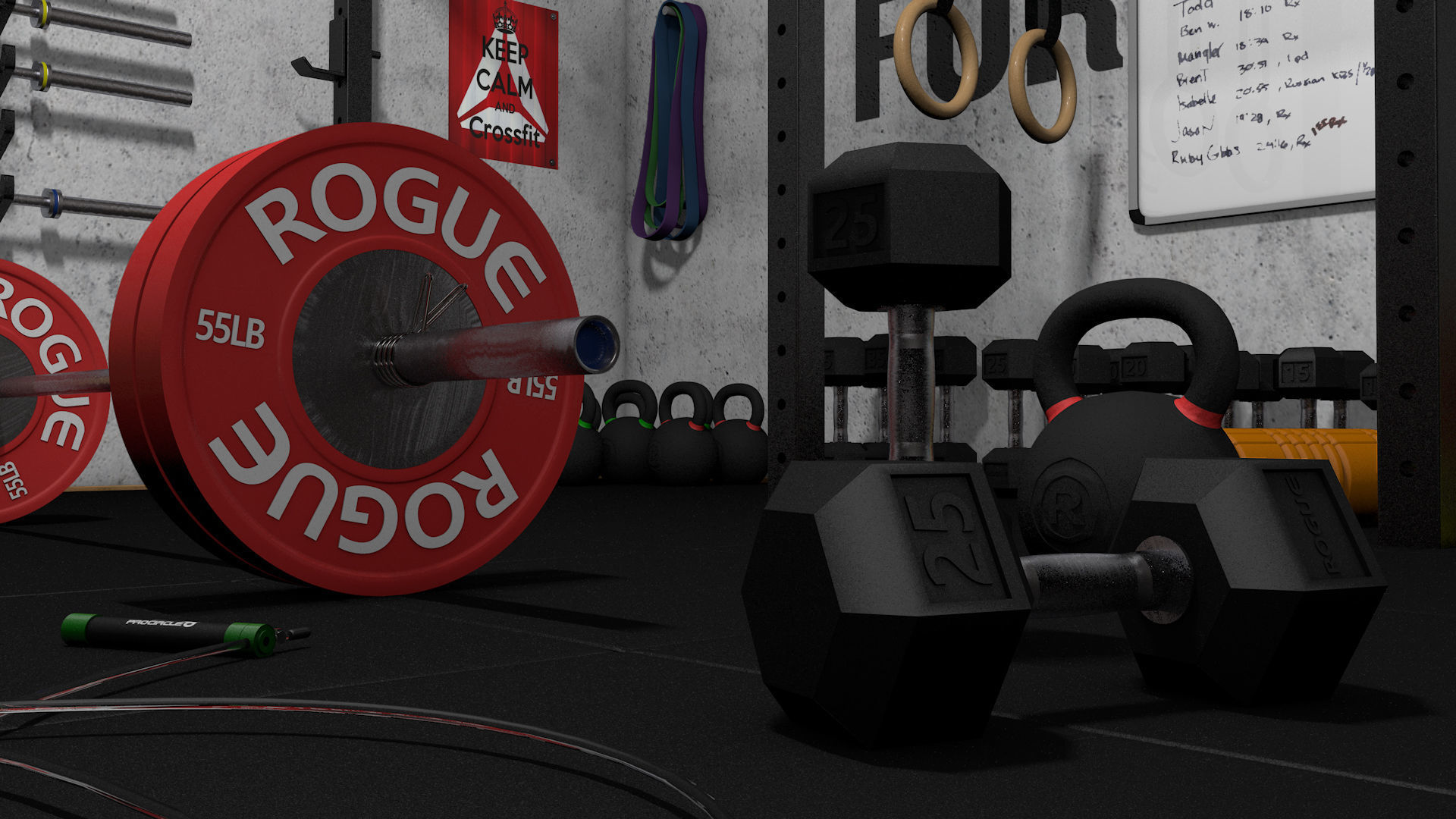 CROSSFIT gym 3D model_18