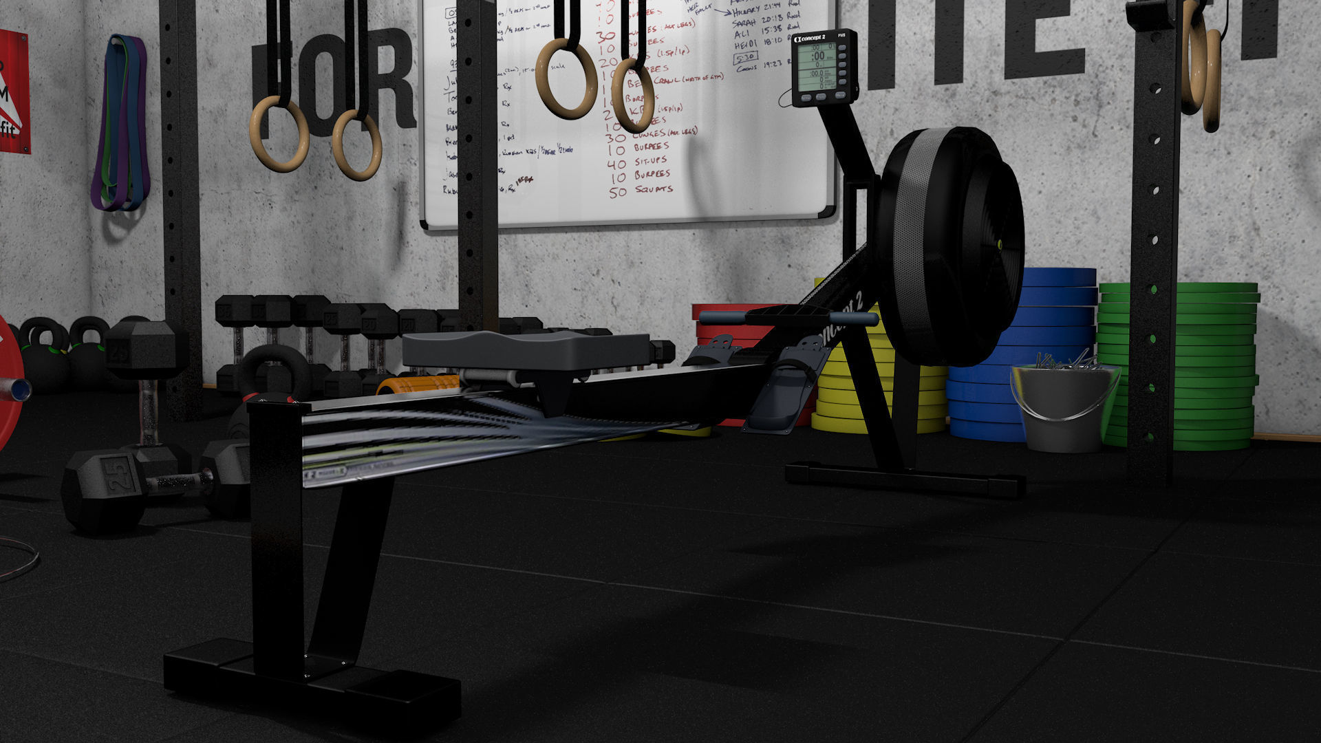 CROSSFIT gym 3D model_2