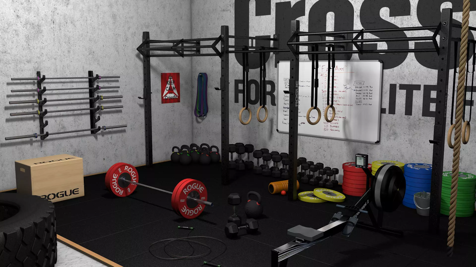 CROSSFIT gym 3D model_0