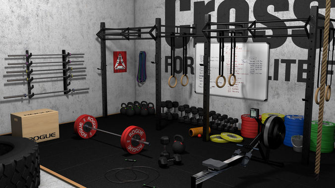 CROSSFIT gym 3D model