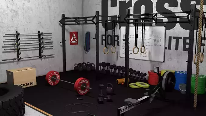 CROSSFIT gym 3D model